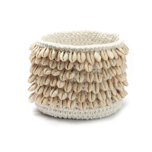 Bazar Bizar The Cowrie Macrame Planter - Natural M