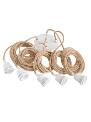 Bazar Bizar Fittings Plafond Lamp - Natural Wit - 5 Fittings Bazar Bizar Fittings Plafond Lamp - Natural Wit - 5 Fittings