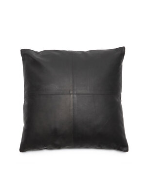 Bazar Bizar The Four Leather Panel Cushion Cover - M