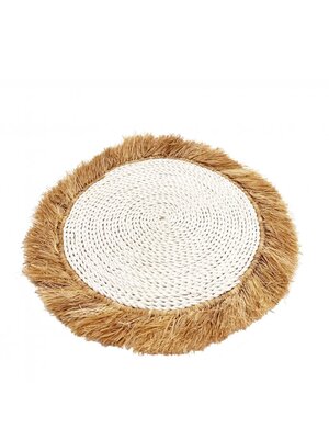 Bazar Bizar The Seagrass Raffia Placemat - White Natural