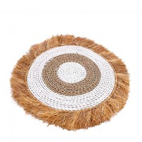 The Seagrass Raffia Placemat - Natural White