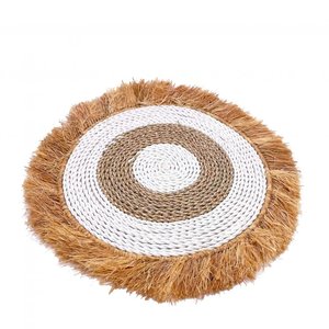 Bazar Bizar The Seagrass Raffia Placemat - Natural White