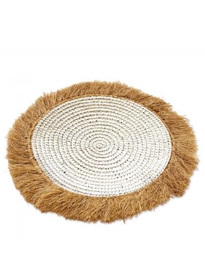 Bazar Bizar The Water Hyacinth Raffia Placemat - White Natural