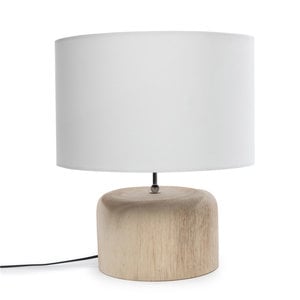 Bazar Bizar The Teak Wood Table Lamp - Natural White