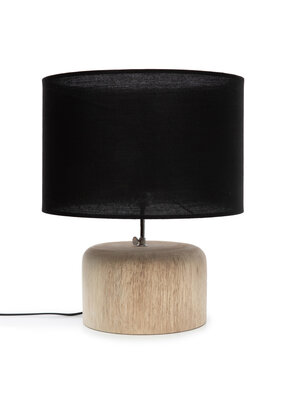 Bazar Bizar The Teak Wood Table Lamp - Natural Black Bazar Bizar The Teak Wood Table Lamp - Natural Black