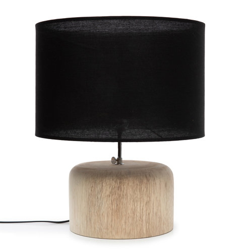 Bazar Bizar The Teak Wood Table Lamp - Natural Black