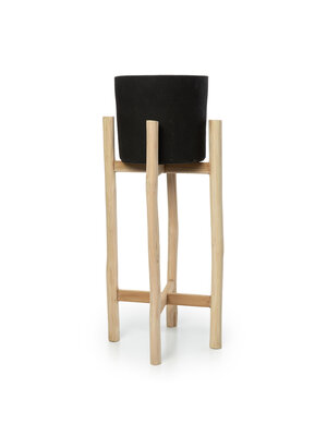 Bazar Bizar De Charcoal Hoge Plantenbak - Zwart Natural - L Bazar Bizar De Charcoal Hoge Plantenbak - Zwart Natural - L