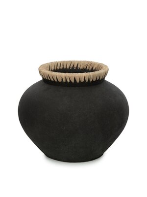 Bazar Bizar De Styly Vaas - Zwart Naturel - M Bazar Bizar De Styly Vaas - Zwart Naturel - M