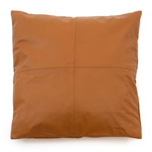 Bazar Bizar The Four Panel Leather Cushion Cover - Camel - 60x60