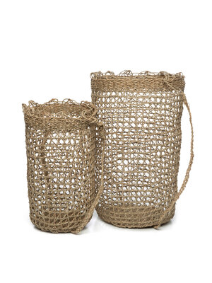 Bazar Bizar De Fisherman Mand - Naturel - Set van 2