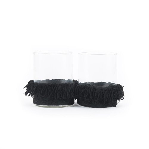 Bazar Bizar The Oh My Gee Candle Holder - Black Velvet - L - Set of 2 Bazar Bizar The Oh My Gee Candle Holder - Black Velvet - L - Set of 2