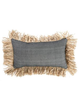 Bazar Bizar De Cotton Bonita Kussenhoes - Zwart Naturel - 30x50