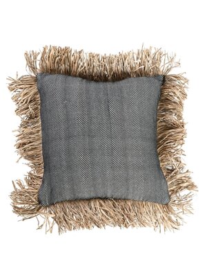 Bazar Bizar The Cotton Bonita Cushion Cover - Natural Black - 40x40