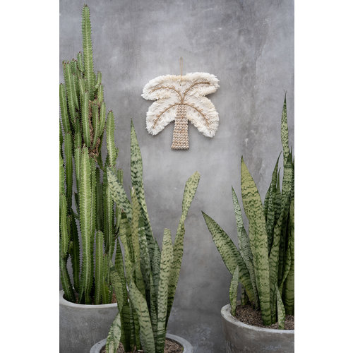 Bazar Bizar  The Cotton Shell Palm Tree - White Natural