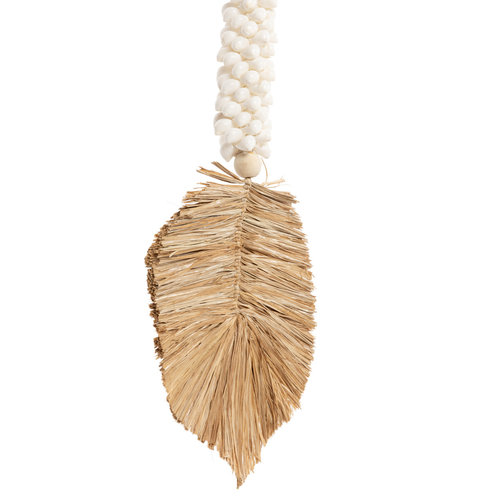 Bazar Bizar The Raffia Shell Tassel - White Natural