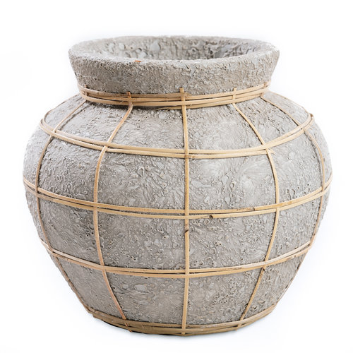Bazar Bizar The Belly Vase - Concrete Natural - M