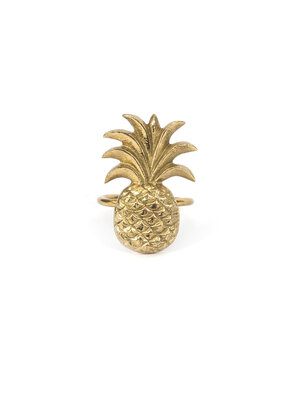 Bazar Bizar The Pineapple Napkin Ring - Gold