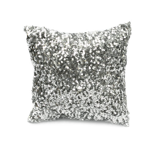 Bazar Bizar De Glitter Kussenhoes - Zilver - 40x40 Bazar Bizar De Glitter Kussenhoes - Zilver - 40x40