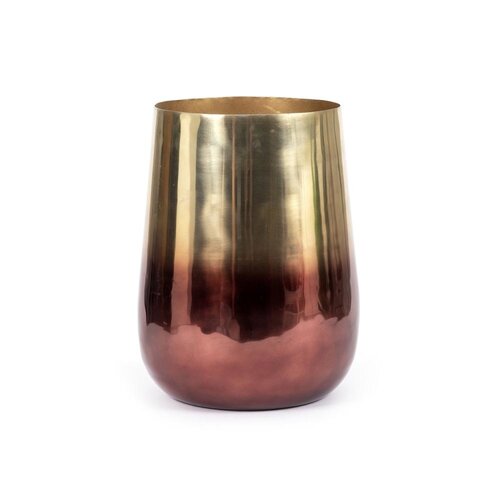 Bazar Bizar The Two Tone Brass Planter - Brass - L Bazar Bizar The Two Tone Brass Planter - Brass - L