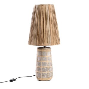 Bazar Bizar The Naxos Table Lamp - Concrete Grey Natural