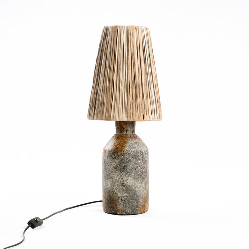 Bazar Bizar The Ithaca Table Lamp - Antique Grey Natural