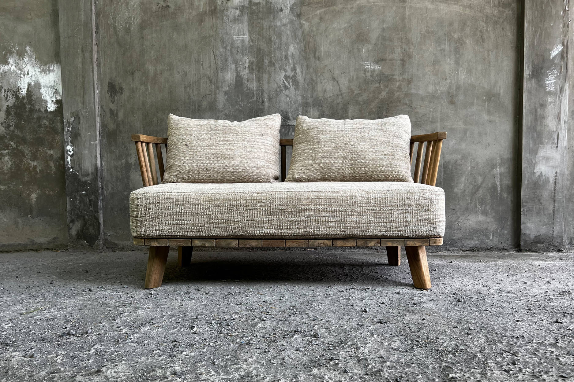 The Malawi Two Seater Natural Grey