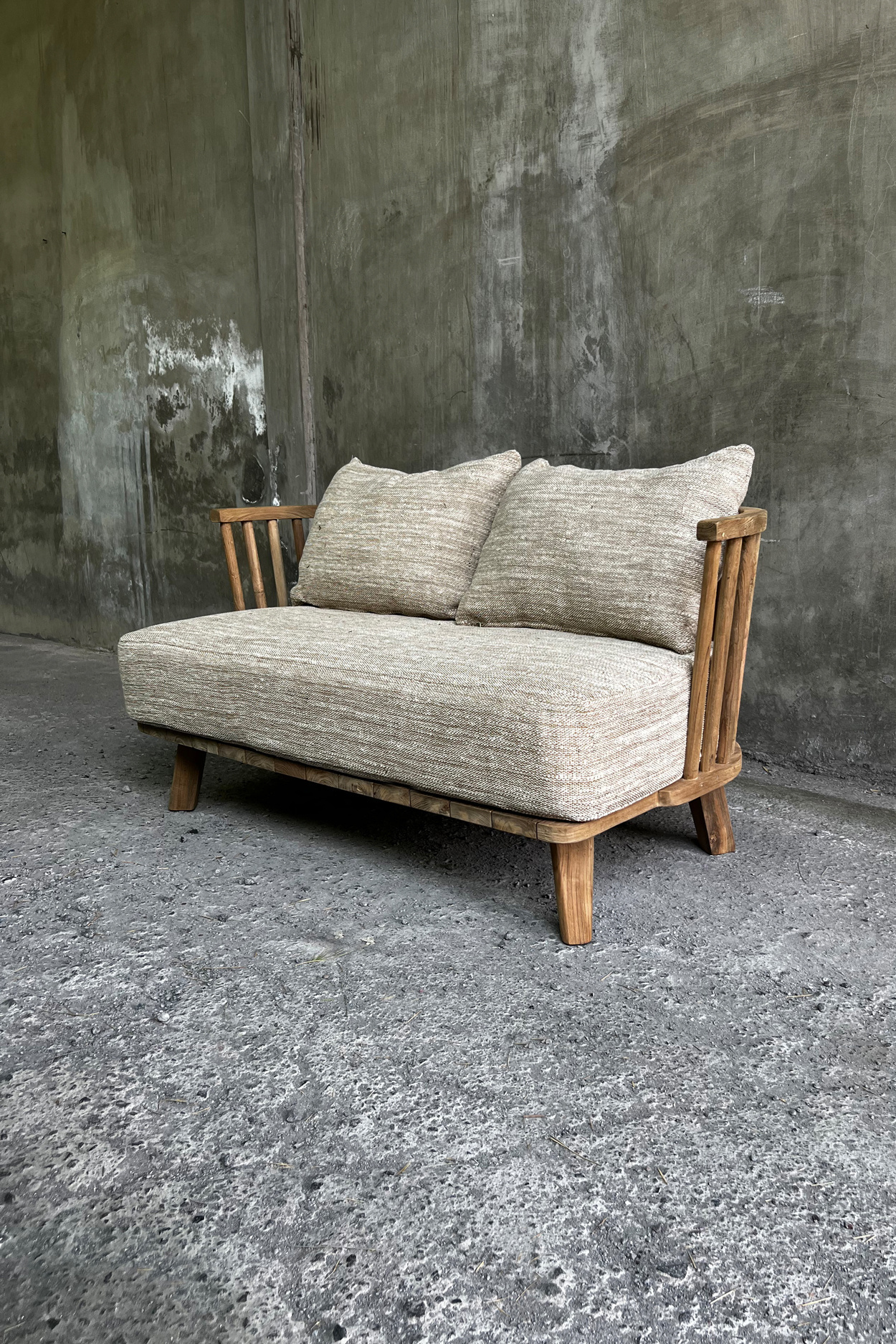 The Malawi Two Seater Natural Grey