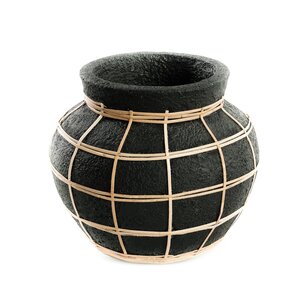 Bazar Bizar The Belly Vase - Black Natural - S