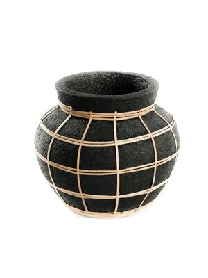 Bazar Bizar De Belly Vaas - Zwart Naturel - S Bazar Bizar De Belly Vaas - Zwart Naturel - S