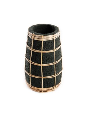 Bazar Bizar De Cutie Vaas - Zwart Naturel - S Bazar Bizar De Cutie Vaas - Zwart Naturel - S