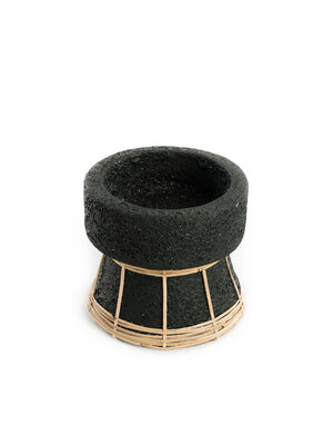 Bazar Bizar The serene candle holder - black natural - S Bazar Bizar The serene candle holder - black natural - S