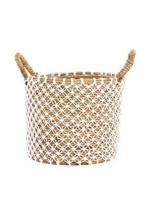 Bazar Bizar The Cross Stitched Macramé basket - Natural White - M