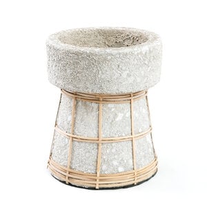 Bazar Bizar The serene candle holder - concrete grey natural - m