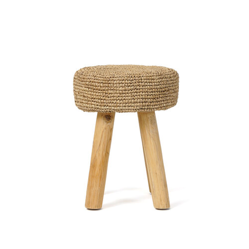 Bazar Bizar The Raffia Stool - Natural