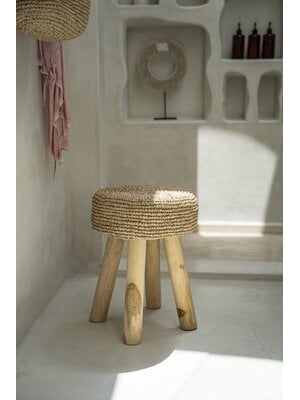 Bazar Bizar The Raffia Stool - Natural