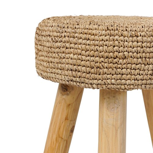 Bazar Bizar The Raffia Stool - Natural