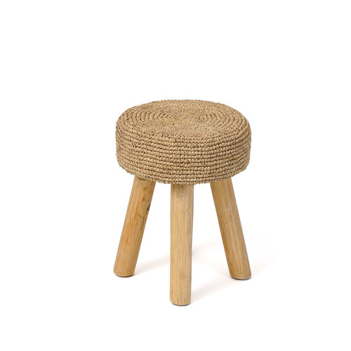 Bazar Bizar The Raffia Stool - Natural