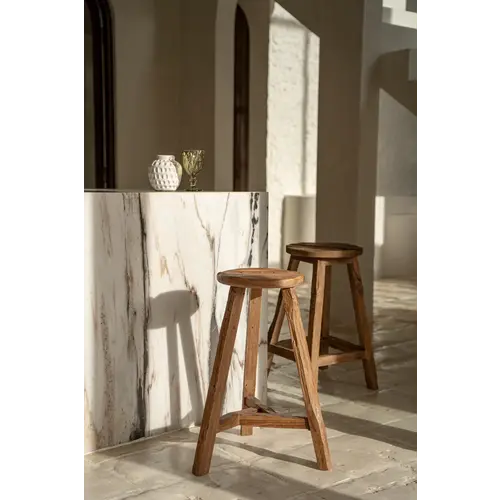 Bazar Bizar The Kabuki Bar Stool - Natural - Low