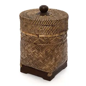 Bazar Bizar The Bathroom Bin Basket - Natural Brown