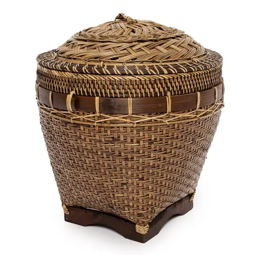 Bazar Bizar The Colonial Storage Basket - Natural Brown - L