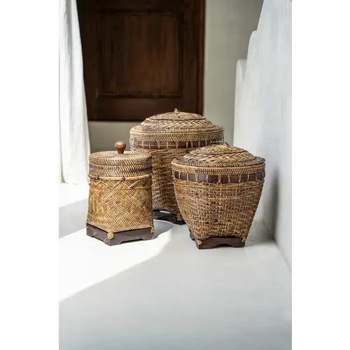 Bazar Bizar De Colonial Storage Mand - Naturel Bruin - L