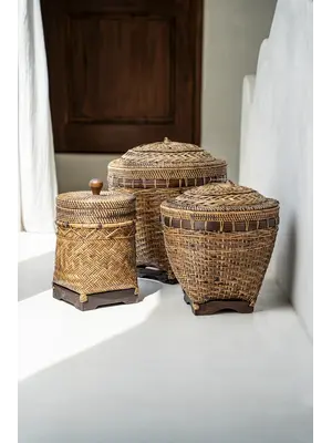 Bazar Bizar The Colonial Storage Basket - Natural Brown - M Bazar Bizar The Colonial Storage Basket - Natural Brown - M