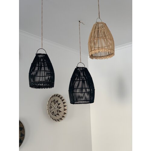 Uma Cantik Ayana Rattan Lampshade Black - L