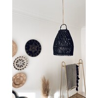 Ayana Rattan Lampshade Black Cross - S