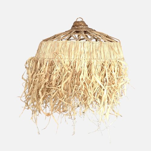 Uma Cantik Betano Lampshade with Raffia - L