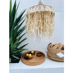 Uma Cantik Betano Lampshade with Raffia - L