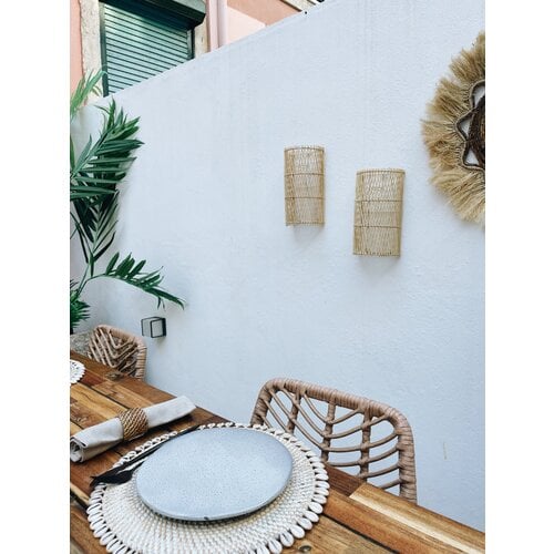 Uma Cantik Mehara Rattan Wall Lampshade Cross