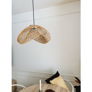 Uma Cantik Tutuala Wave Rattan Lampshade - S