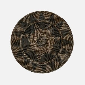 Uma Cantik Lombok Rattan Wall Decor Black - L