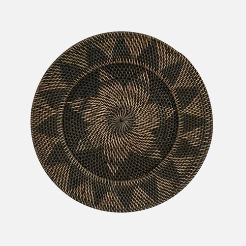 Uma Cantik Lombok Rattan Wall Decor Black - L